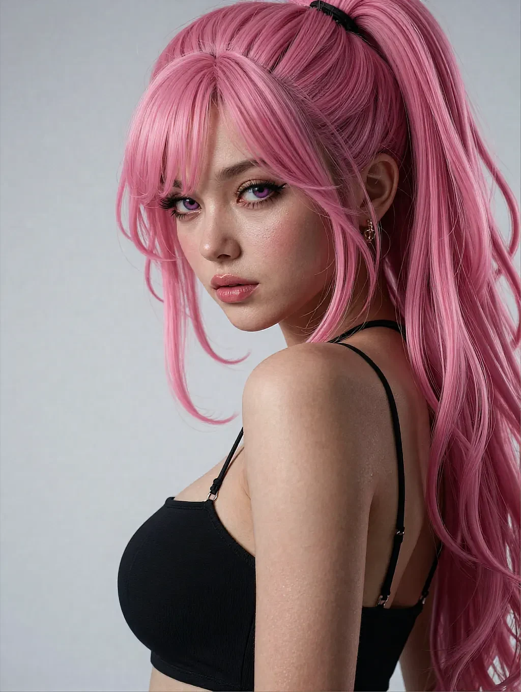 Profile card of a fictional AI character shown inside the app
